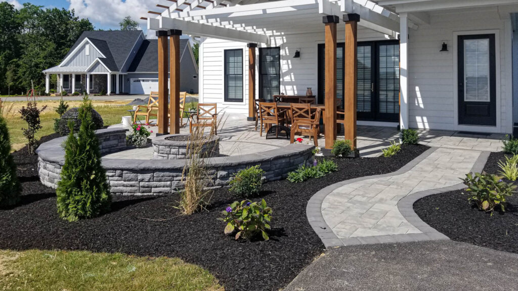 Vinyl pergola from ProLawn-Landscaping