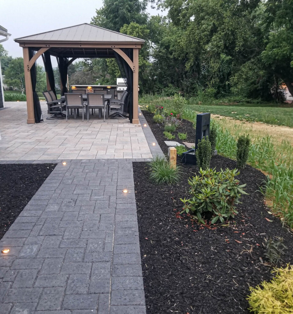 Pergola with metal roof from ProLawn-Landscaping